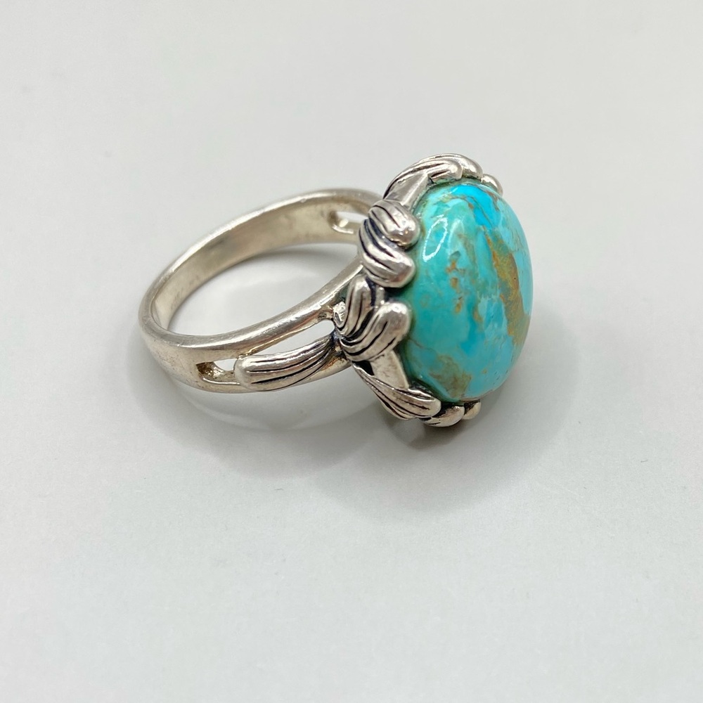 Barse Large Turquoise Statement Ring - image 3
